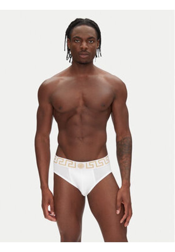 VERSACE - Versace Komplet 3 par slipów AU10327 Biały. Kolor: biały. Materiał: bawełna