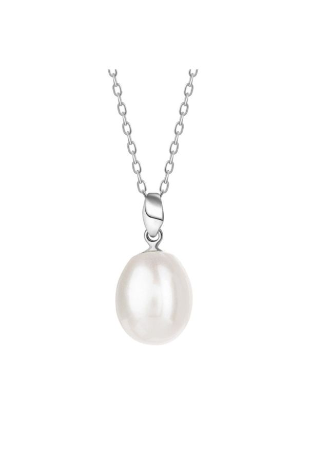 Braccatta - ALICE BIANCO Srebrny naszyjnik z naturalną białą perłą. Materiał: srebrne. Kolor: biały, wielokolorowy, srebrny. Kamień szlachetny: perła