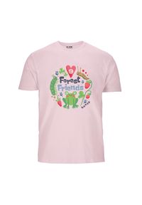 Koszulka dziecięca KEEZA Forest Friends. Kolor: różowy