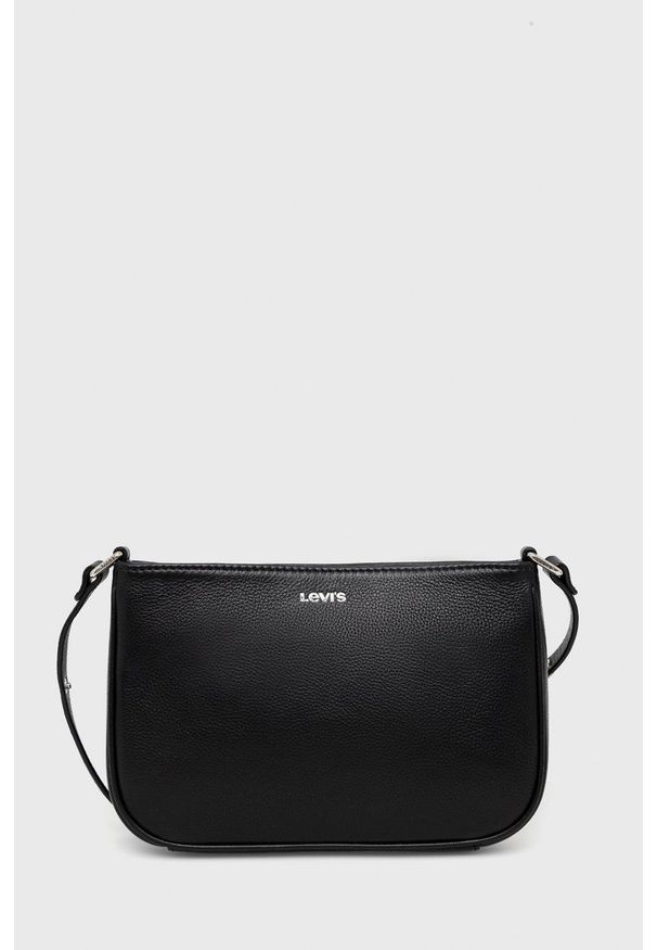 Levi's® - Levi's torebka skórzana kolor czarny. Kolor: czarny. Materiał: skórzane. Styl: biznesowy