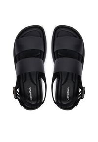 Calvin Klein Sandały Webbing Back Strap HM0HM02095 Czarny. Kolor: czarny. Materiał: skóra #6