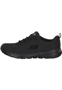 skechers - Buty do chodzenia damskie Skechers Flex Appeal 30. Zapięcie: sznurówki. Kolor: czarny. Materiał: tkanina, materiał. Szerokość cholewki: normalna. Sport: turystyka piesza