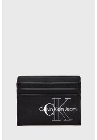 Calvin Klein Jeans etui na karty damski kolor czarny. Kolor: czarny