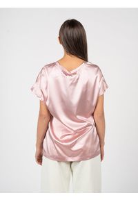 Pinko T-shirt "Farisa" | 1G1527 Y6B1 | Kobieta | Łososiowy. Kolor: różowy. Materiał: jedwab, elastan. Wzór: jednolity. Styl: elegancki #3