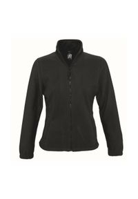 SOL'S - Damski Polar North Bluza Polarowa Na Zamek. Kolor: czarny. Materiał: polar. Sezon: zima. Styl: sportowy