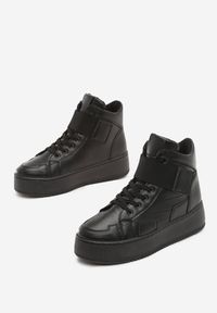 Born2be - Czarne Sneakersy Lubna. Kolor: czarny #2