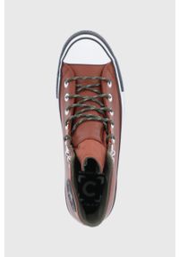 Converse - Trampki skórzane. Nosek buta: okrągły. Zapięcie: sznurówki. Kolor: czerwony. Materiał: skóra #2