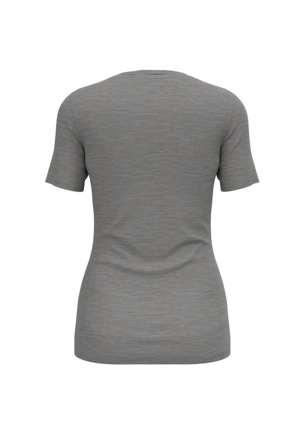 Koszulka termoaktywna z krótkim rękawem damska Odlo MERINO 200. Kolor: szary. Długość rękawa: krótki rękaw. Długość: krótkie. Sport: bieganie