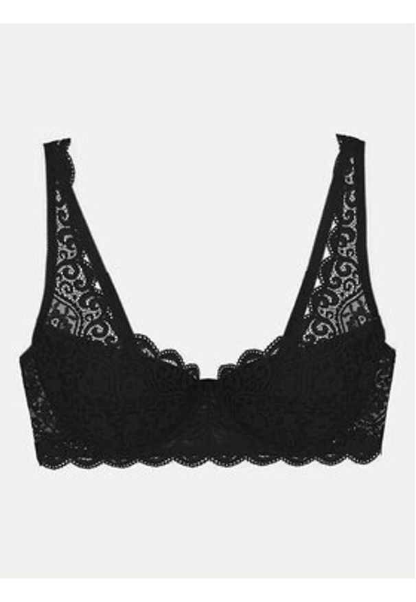 Triumph Biustonosz z fiszbiną Amourette 10209584 Czarny. Kolor: czarny. Materiał: syntetyk