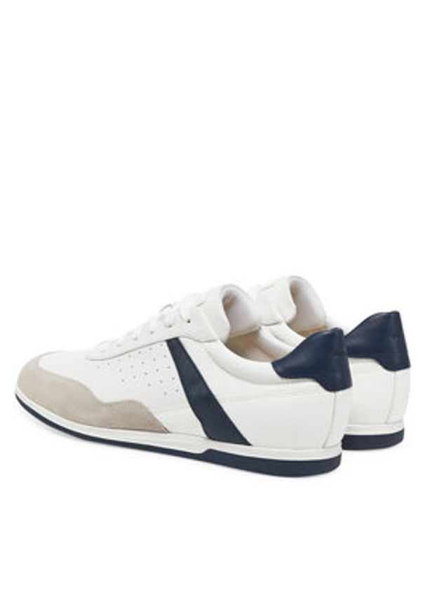 Geox Sneakersy U Renan U554GC 08522 C1260 Biały. Kolor: biały. Materiał: skóra