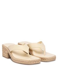 Calvin Klein Japonki Block Heel Espa 50 Thong Lth HW0HW02902 Beżowy. Kolor: beżowy. Materiał: skóra #5