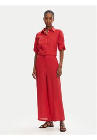 Marella Kuloty Silvana 2515131022 Czerwony Regular Fit. Kolor: czerwony. Materiał: len #4