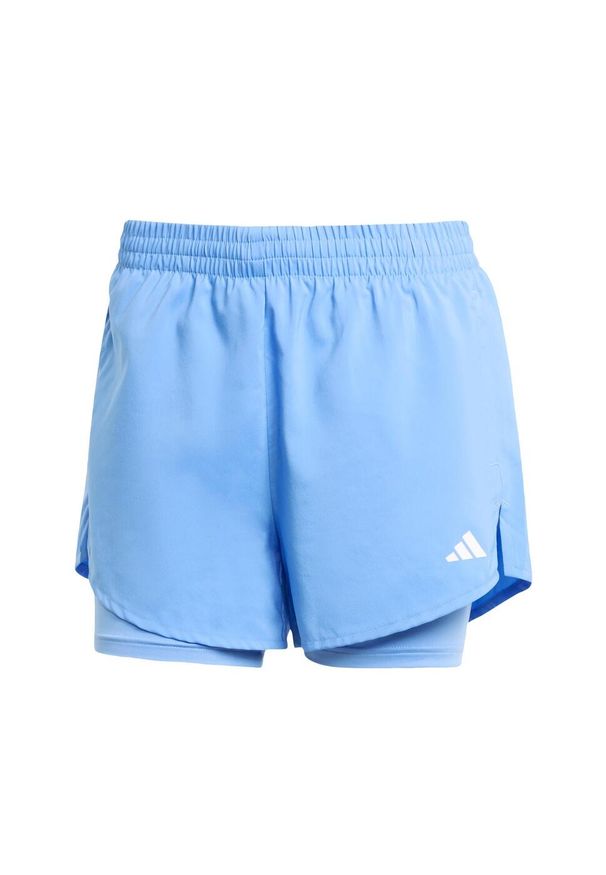 Adidas - AEROREADY Made for Training Minimal Two-in-One Shorts. Kolor: biały, wielokolorowy, niebieski. Materiał: materiał