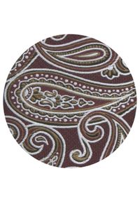 Krawat Męski - Angelo di Monti - Duży Wzór Paisley, Ciemny Mahoń. Kolor: brązowy, beżowy, wielokolorowy. Materiał: tkanina. Wzór: paisley. Styl: elegancki, wizytowy #3