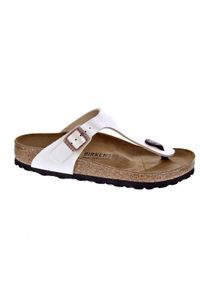 Japonki damskie Birkenstock 943871. Zapięcie: bez zapięcia. Kolor: beżowy. Materiał: skóra, syntetyk, materiał. Sport: turystyka piesza