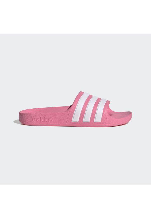 Adidas - Klapki adilette Aqua Kids. Kolor: różowy, wielokolorowy, biały. Styl: sportowy