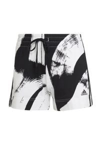 Spodenki treningowe damskie Adidas AOP. Kolor: biały. Materiał: bawełna #1