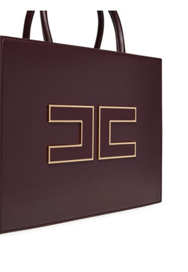 Elisabetta Franchi Torebka BS-32A-56E2-V420 Bordowy. Kolor: czerwony. Materiał: skórzane