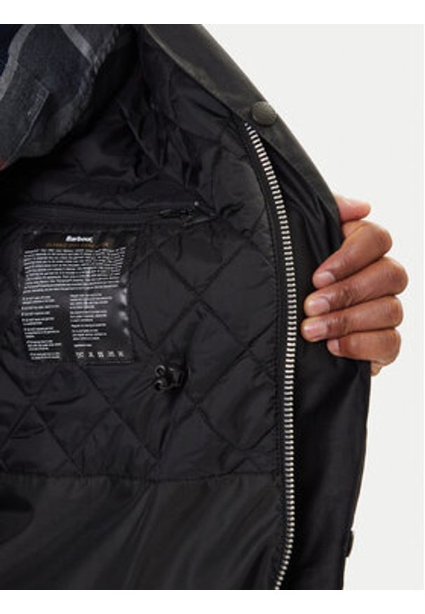 Barbour Kurtka przejściowa Sapper MWX0020BK71 Czarny Regular Fit. Kolor: czarny. Materiał: bawełna