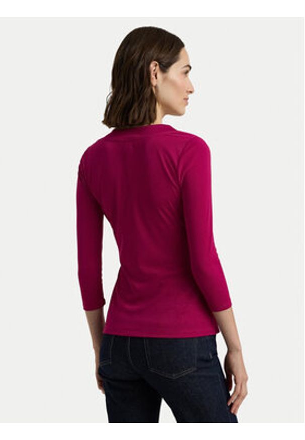 Lauren Ralph Lauren Bluzka 200889081018 Różowy Slim Fit. Kolor: różowy. Materiał: syntetyk