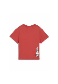 Puma - Dziecięca luźna koszulka PUMA x HELLO KITTY AND FRIENDS z grafiką PUMA Red Fire. Kolor: czerwony. Wzór: motyw z bajki