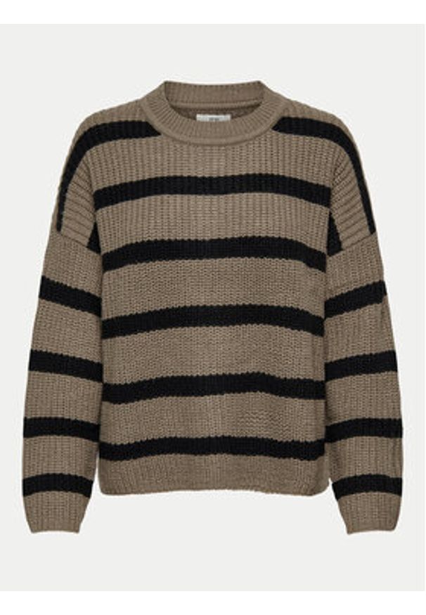 JDY Sweter Justy 15264902 Brązowy Regular Fit. Kolor: brązowy. Materiał: syntetyk