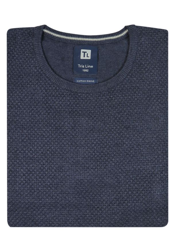 Lanieri Fashion - Grafitowy sweter męski SW39. Kolor: szary. Materiał: akryl, bawełna, materiał