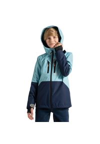 Kurtka turystyczna dla dzieci Lemon Explore WL5 wodoodporna. Kolor: niebieski. Materiał: elastan, poliester. Styl: młodzieżowy, sportowy. Sport: turystyka piesza
