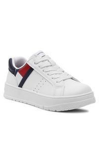 TOMMY HILFIGER - Tommy Hilfiger Sneakersy Flag Low Cut Lace-Up T3X9-33356-1355 M Biały. Kolor: biały #6