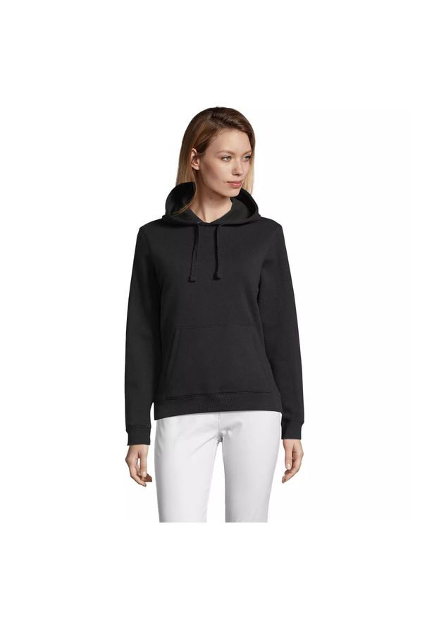 SOL'S - Bluza damska z kapturem Sol's Spencer. Typ kołnierza: kaptur. Kolor: czarny