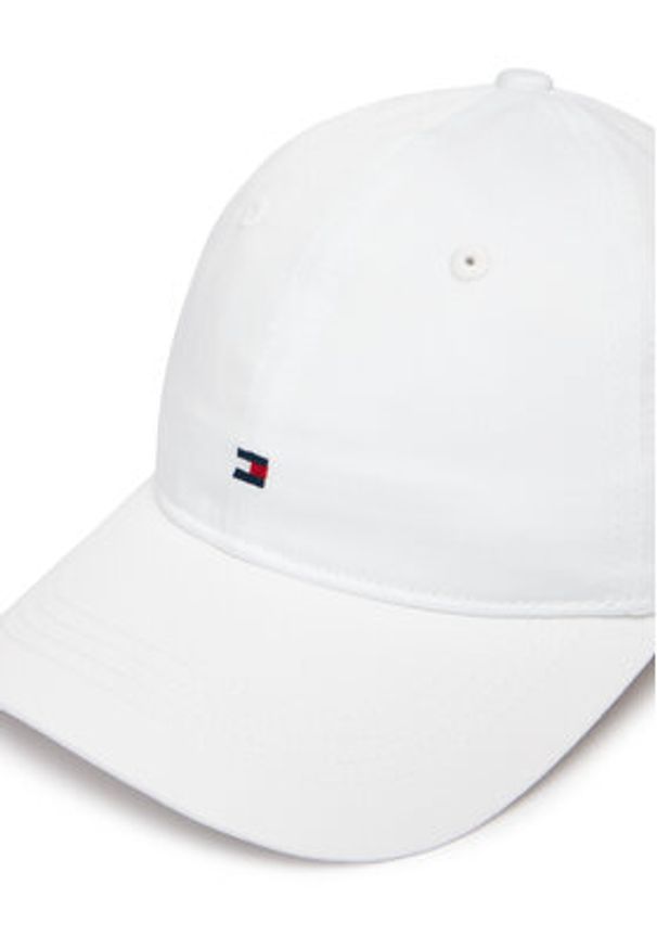 TOMMY HILFIGER - Tommy Hilfiger Czapka z daszkiem Th Flag Soft 6 Panel Cap AW0AW17781 Biały. Kolor: biały. Materiał: bawełna