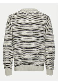 Only & Sons Sweter Musa 22027268 Beżowy Regular Fit. Kolor: beżowy. Materiał: syntetyk #3