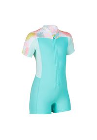 NABAIJI - Krótki kombinezon pływacki dla dzieci Nabaiji Una. Kolor: zielony. Materiał: poliester, elastan, poliamid, materiał #1