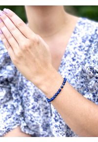 Brazi Druse Jewelry - Bransoletka Lapis Lazuli. Materiał: pozłacane, srebrne. Kamień szlachetny: lapis lazuli #2
