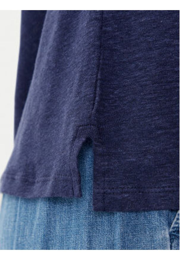 United Colors of Benetton - United Colors Of Benetton Top 37UJE8398 Granatowy Regular Fit. Kolor: niebieski. Materiał: len