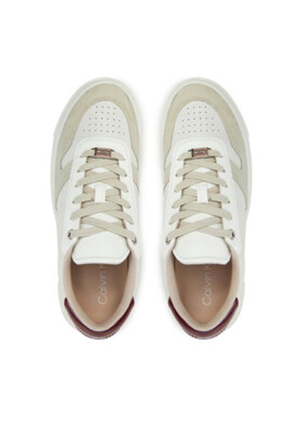 Calvin Klein Sneakersy Cupsole Lace Up HW0HW02470 Biały. Kolor: biały. Materiał: skóra