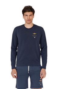 Aeronautica Militare - AERONAUTICA MILITARE Męska granatowa bluza. Kolor: niebieski. Wzór: haft #3