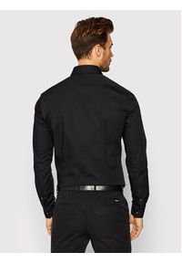 Calvin Klein Koszula Poplin K10K108229 Czarny Slim Fit. Kolor: czarny. Materiał: bawełna