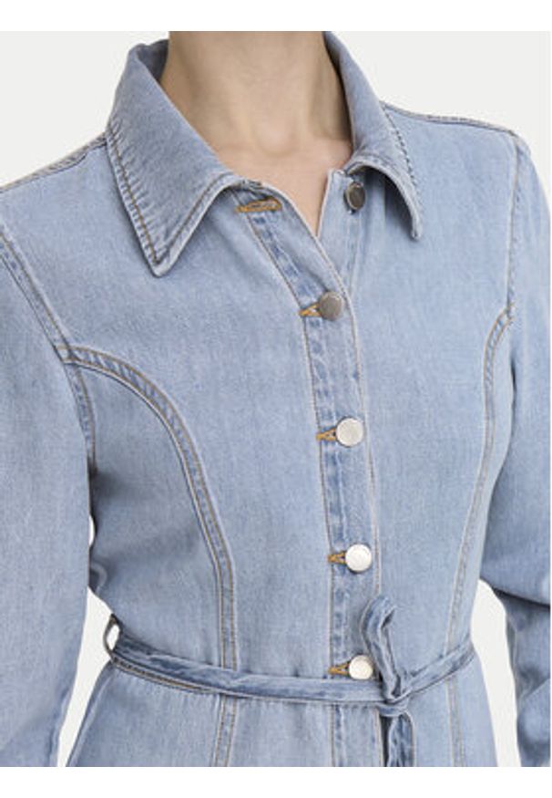 JDY Sukienka jeansowa Kamma 15338892 Błękitny Standard Fit. Kolor: niebieski. Materiał: bawełna