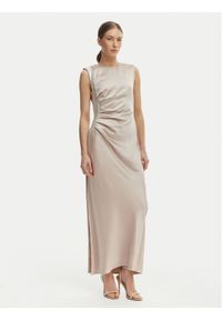 Rinascimento Sukienka wieczorowa CFC0127548003 Beżowy Regular Fit. Kolor: beżowy. Materiał: syntetyk. Styl: wizytowy #1
