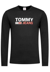 Tommy Jeans Longsleeve Corp Logo Tee DM0DM09487 Czarny Regular Fit. Kolor: czarny. Materiał: bawełna. Długość rękawa: długi rękaw #5