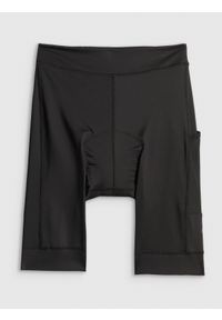 4f - 4F Spodenki kolarskie z żelową wkładką damskie - czarne M. Stan: podwyższony. Kolor: czarny. Materiał: włókno, materiał. Długość: długie. Sport: kolarstwo #1