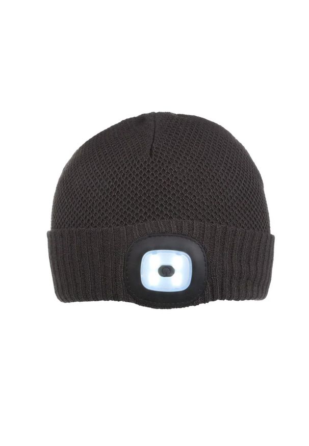 Regatta - Dziecięca Czapka Z Latarką Brite Light LED. Kolor: czarny. Sezon: zima. Styl: sportowy