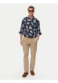 Polo Ralph Lauren Koszula 710B14227001 Granatowy Classic Fit. Typ kołnierza: polo. Kolor: niebieski. Materiał: len #6
