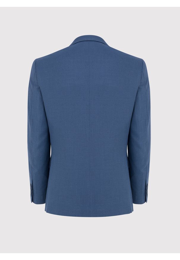 Pako Lorente - PAKO LORENTE – Niebieska marynarka męska. Okazja: na co dzień. Kolor: niebieski. Materiał: wiskoza, poliester, elastan, jeans. Styl: casual