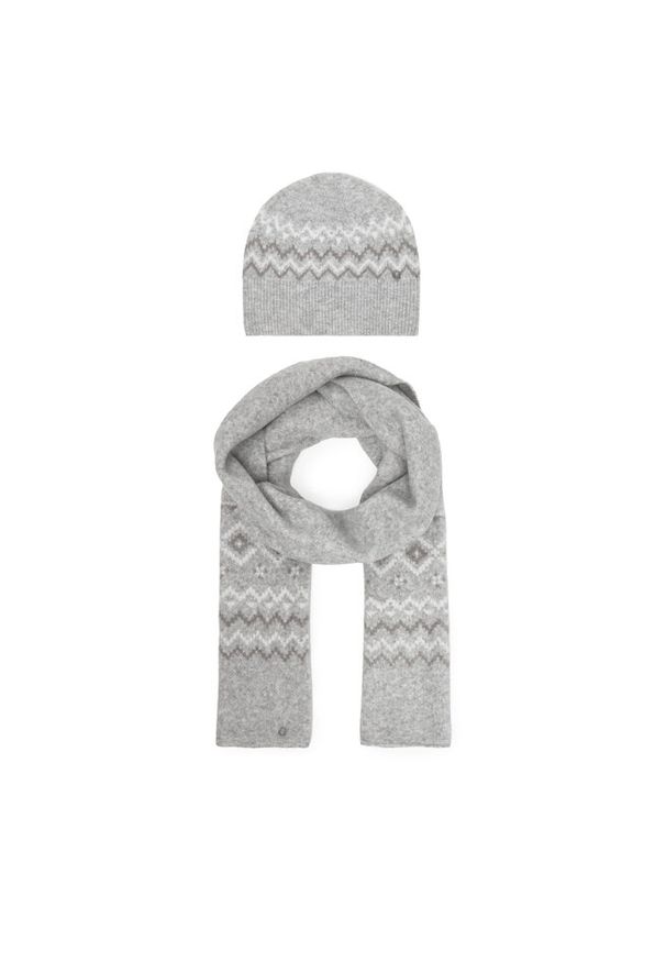 Zestaw szalik i czapka Guess. Kolor: szary