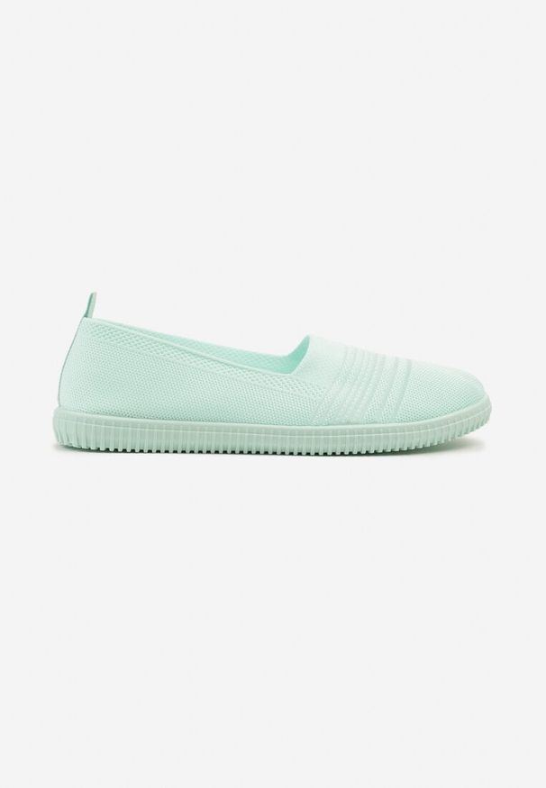 Born2be - Zielone Tenisówki z Ozdobnymi Paskami Loroti. Okazja: na co dzień. Zapięcie: pasek. Kolor: zielony. Materiał: jeans. Styl: klasyczny, casual