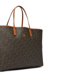 TOMMY HILFIGER - Tommy Hilfiger Torebka Th Monoplay Maxi Tote Le AW0AW18850 Czarny. Kolor: czarny. Materiał: skórzane #3