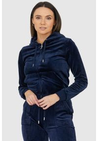 Juicy Couture - JUICY COUTURE Granatowa damska bluza Robertson Hodie, Rozmiar L. Kolor: niebieski #1