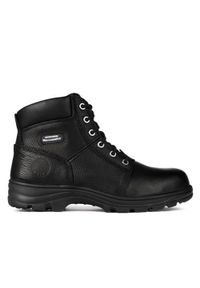 skechers - Buty do chodzenia męskie Skechers Workshire. Zapięcie: sznurówki. Kolor: czarny. Materiał: materiał, syntetyk. Szerokość cholewki: normalna. Sport: turystyka piesza